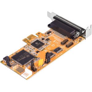 2-Port RS-232 + 1-port Parallel PCI Express Card, Low Profile (Support Power Over Pin-9)